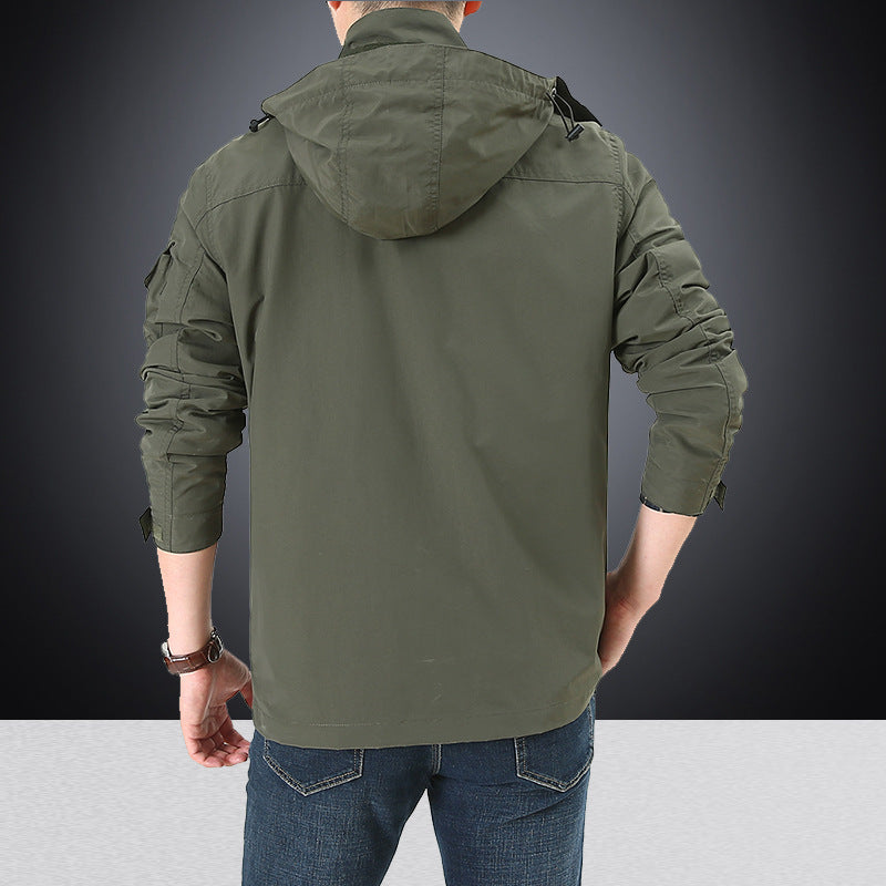 Utility-fieldjacket voor heren met klepzakken en ritszakken