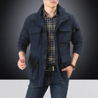 Utility-fieldjacket voor heren met klepzakken en ritszakken