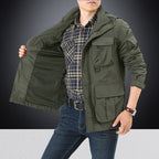 Utility-fieldjacket voor heren met klepzakken en ritszakken