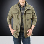 Utility-fieldjacket voor heren met klepzakken en ritszakken