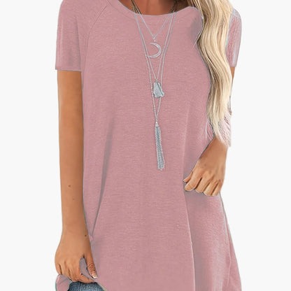 Tunica donna manica corta taglio ampio moda casual