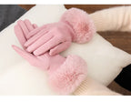 Winterhandschoenen met imitatiebont
