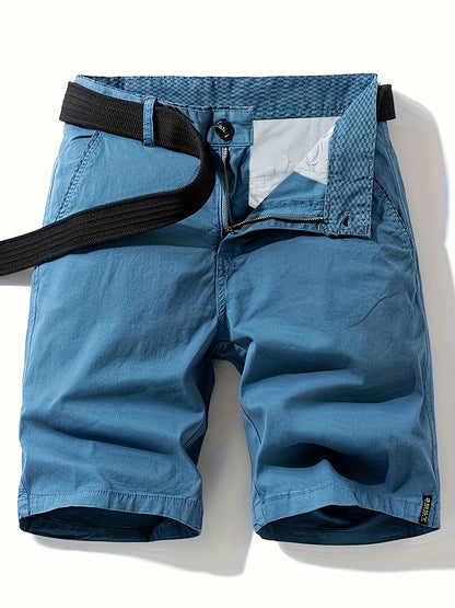 Herr Casual Shorts med bälte – sommarbermuda för fritid och semester