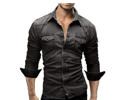 Francis – Camicia slim fit da uomo a maniche lunghe tinta unita