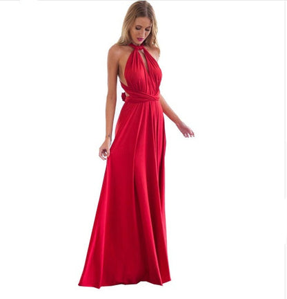 Abito lungo da donna con design schiena scoperta – Abito da sera elegante, versatile, da festa