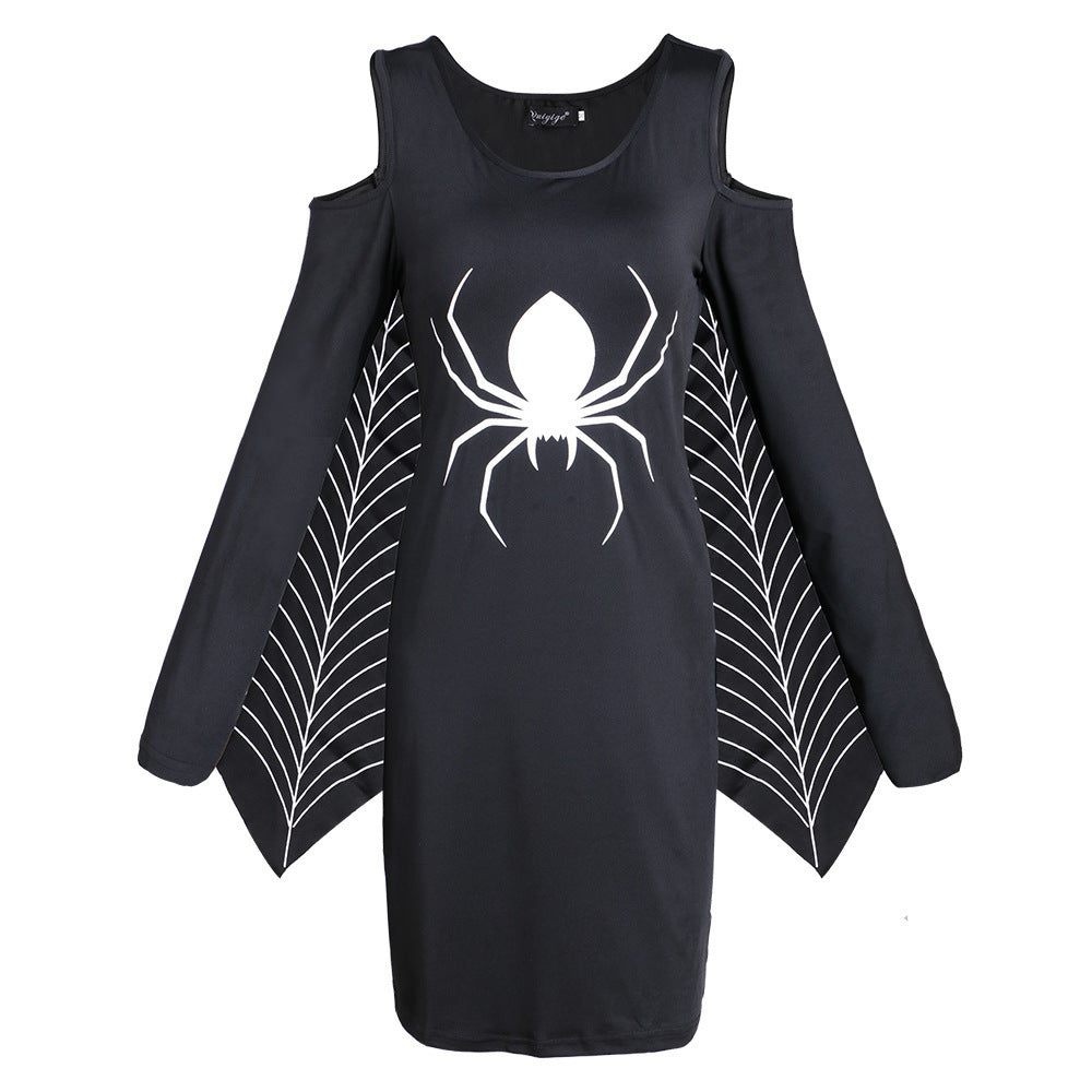 Robe Halloween femme costume toile d'araignée – Tenue grande taille pour fêtes effrayantes