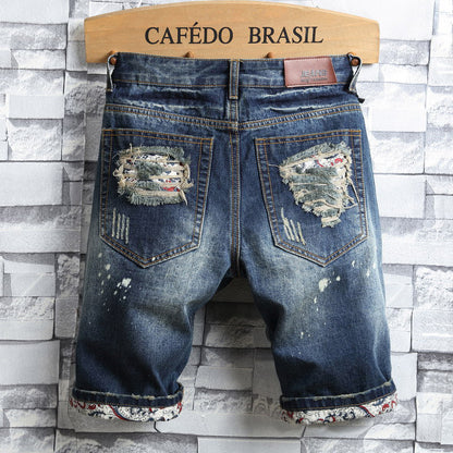Gabriel – Nowe letnie perforowane szorty jeansowe
