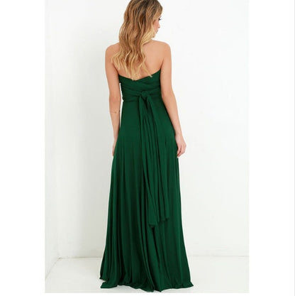 Abito lungo da donna con design schiena scoperta – Abito da sera elegante, versatile, da festa