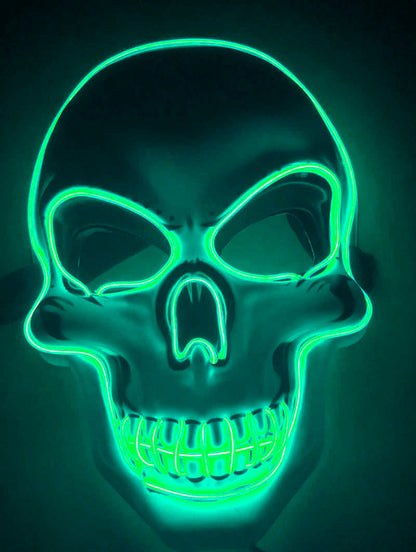 Halloween LED lichtgevend schedelmasker voor volwassenen – Griezelig feest- & kostuummasker