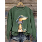 Sweater voor dames met ronde hals en lange mouwen