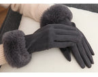 Winterhandschoenen met imitatiebont