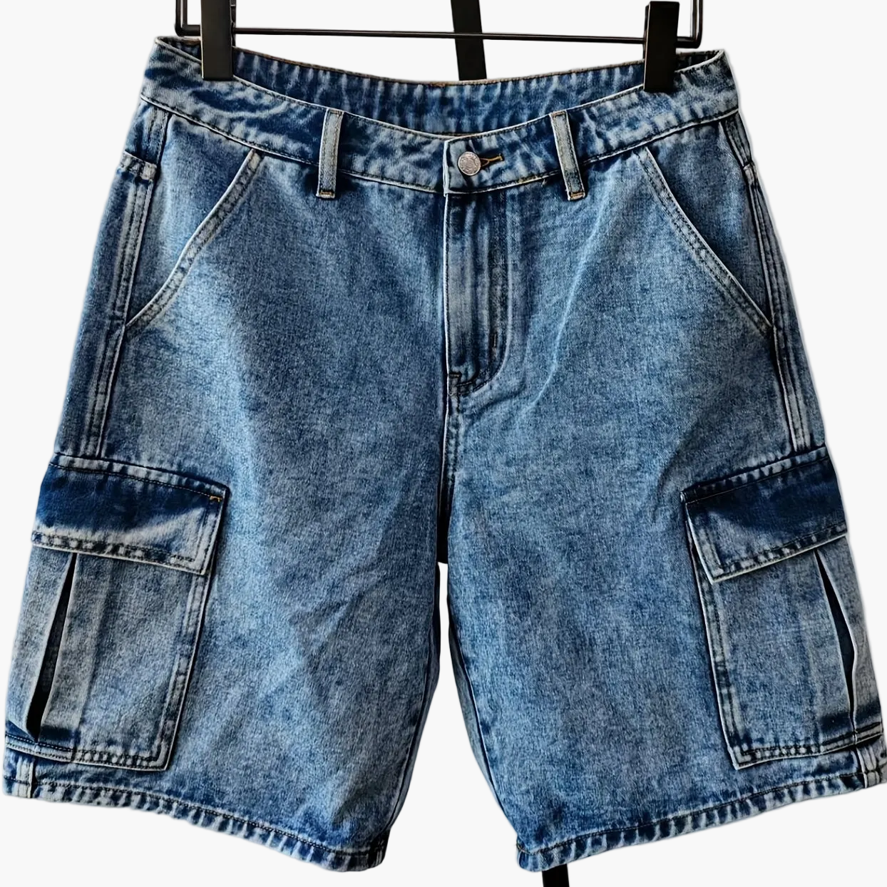 Męskie szorty cargo w swobodnym stylu ulicznym na co dzień i czas wolny