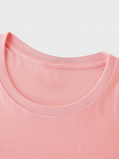 Dame T-shirt med dyreprint og inspirerende citat – moderigtigt fritidsskjorte med leopard- og zebramønster