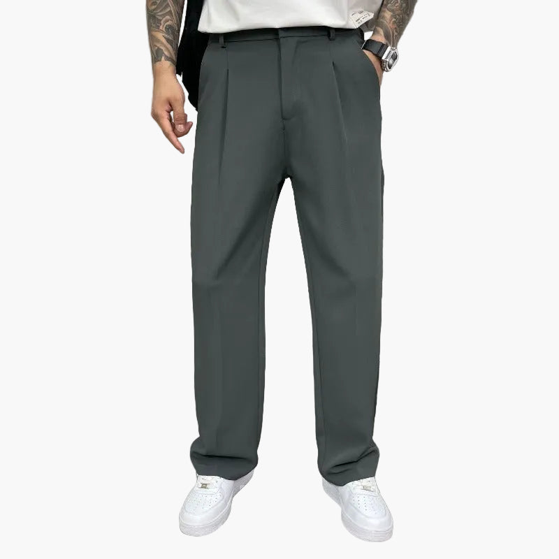 Pantaloni wide-leg da uomo – Pantaloni da completo moderni in stile street per tutti i giorni e tempo libero