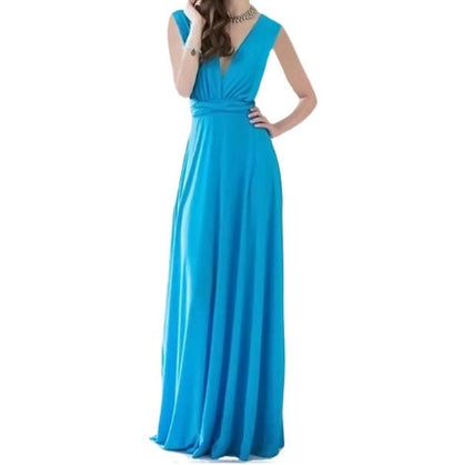 Abito lungo da donna con design schiena scoperta – Abito da sera elegante, versatile, da festa