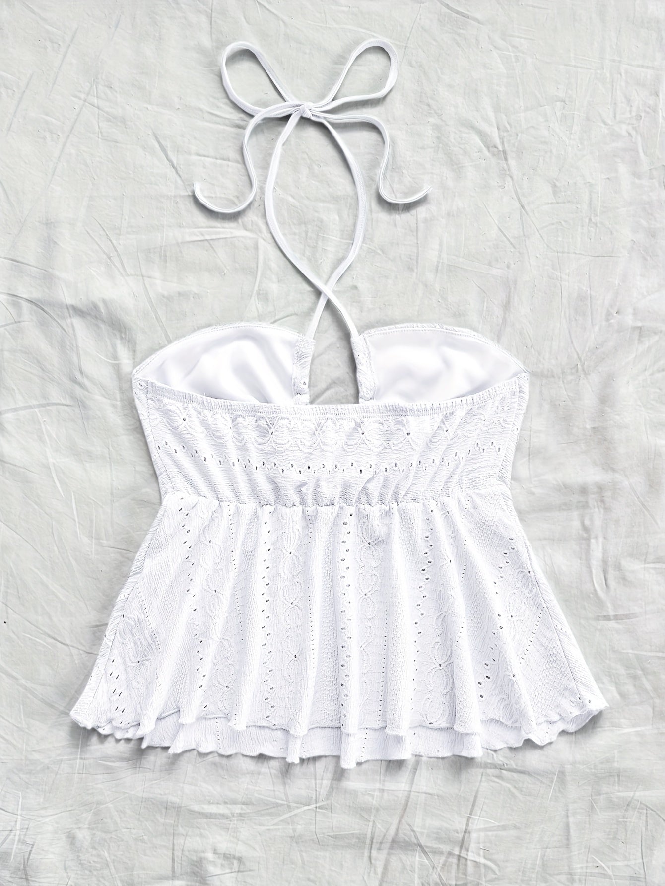 Top Babydoll de tirantes para mujer en estilo vintage – Top veraniego juguetón con bordado para tiempo libre y vacaciones