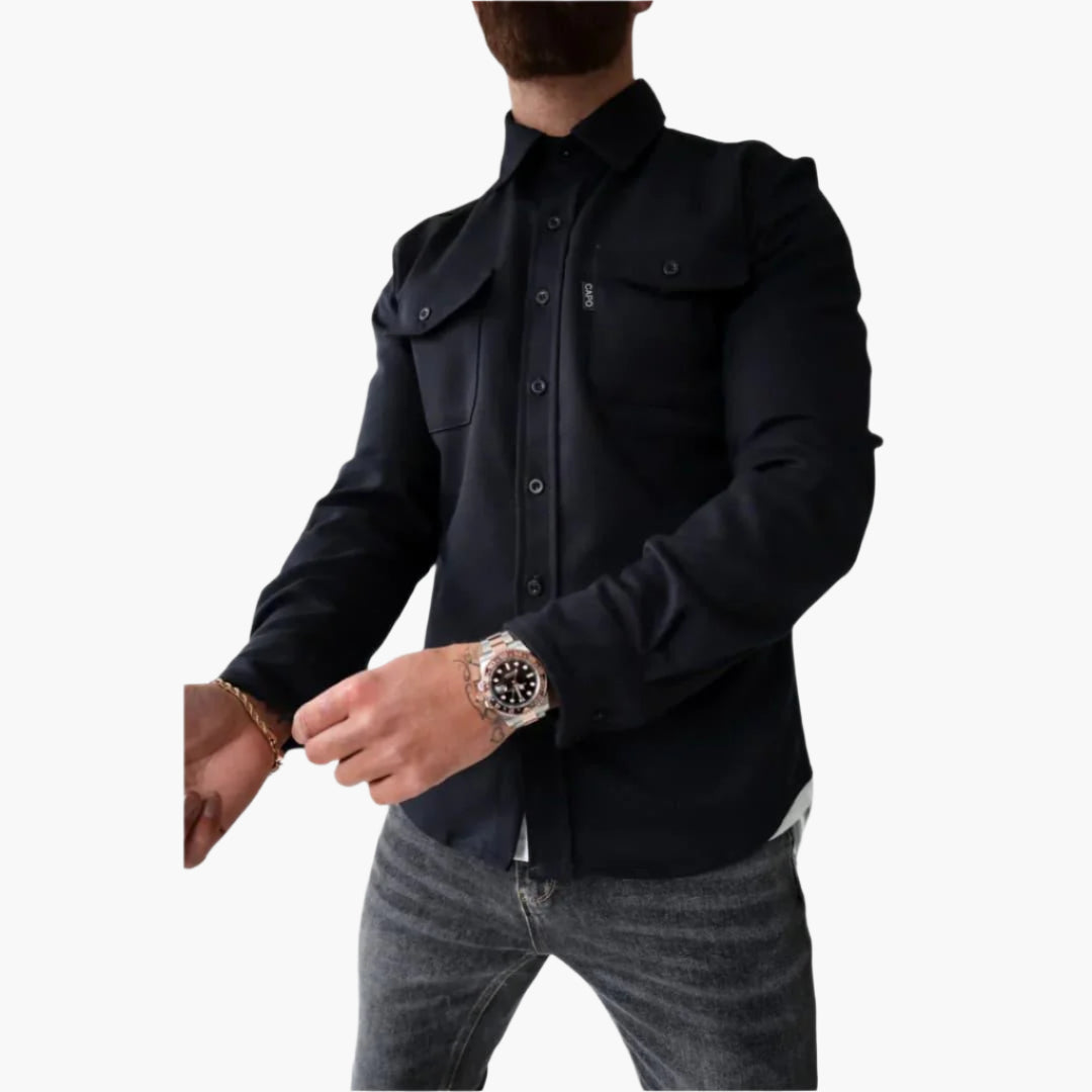 Overshirt da uomo – Design moderno con bottoni, stile versatile per tempo libero e lavoro