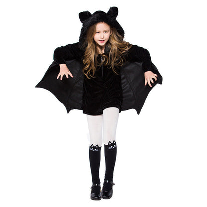 Costume Halloween enfant chauve-souris – Déguisement unisexe pour fêtes d’Halloween & porte-à-porte