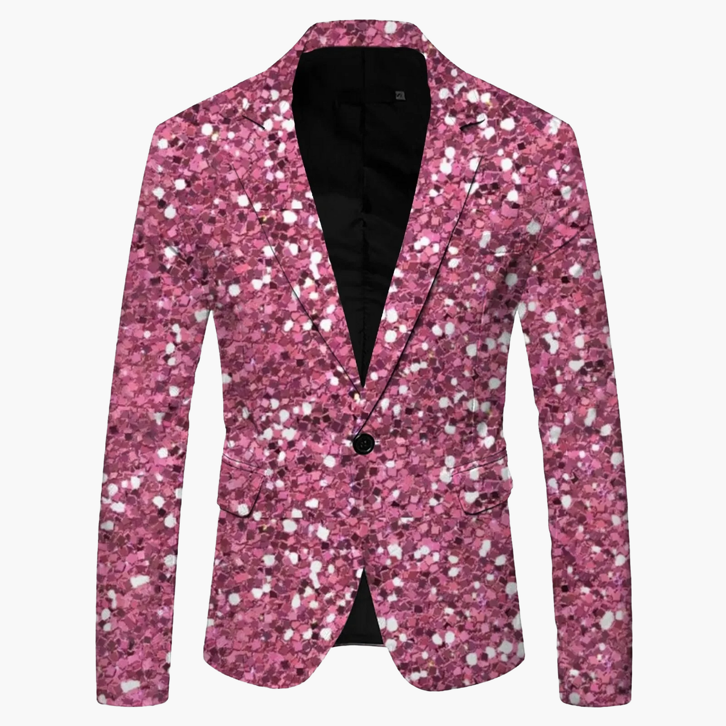 Blazer slim fit moderno monopetto da uomo con un bottone per business e tempo libero