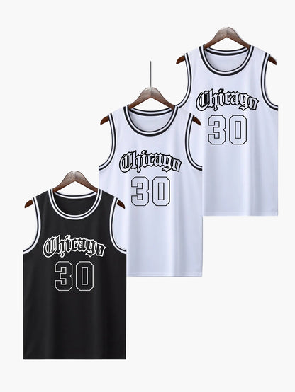 Heren Basketbalshirt Set Vintage Stijl – Sportief Tanktop voor Training & Vrije Tijd