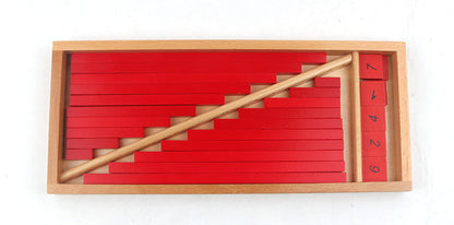 Montessori regnestaver treleketøy for barn – tidlig matematikkopplæring, pedagogisk læringsmateriale, nøytralt