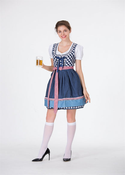 Dame Folkelig kjole Dirndl til Oktoberfest & folkefest - Traditionelt kostume i moderne stil