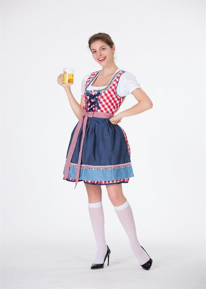 Dame Folkelig kjole Dirndl til Oktoberfest & folkefest - Traditionelt kostume i moderne stil