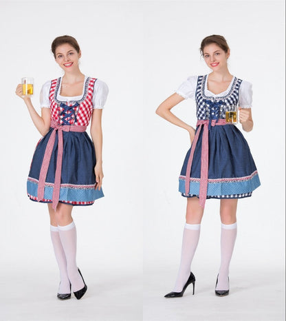 Dame Folkelig kjole Dirndl til Oktoberfest & folkefest - Traditionelt kostume i moderne stil