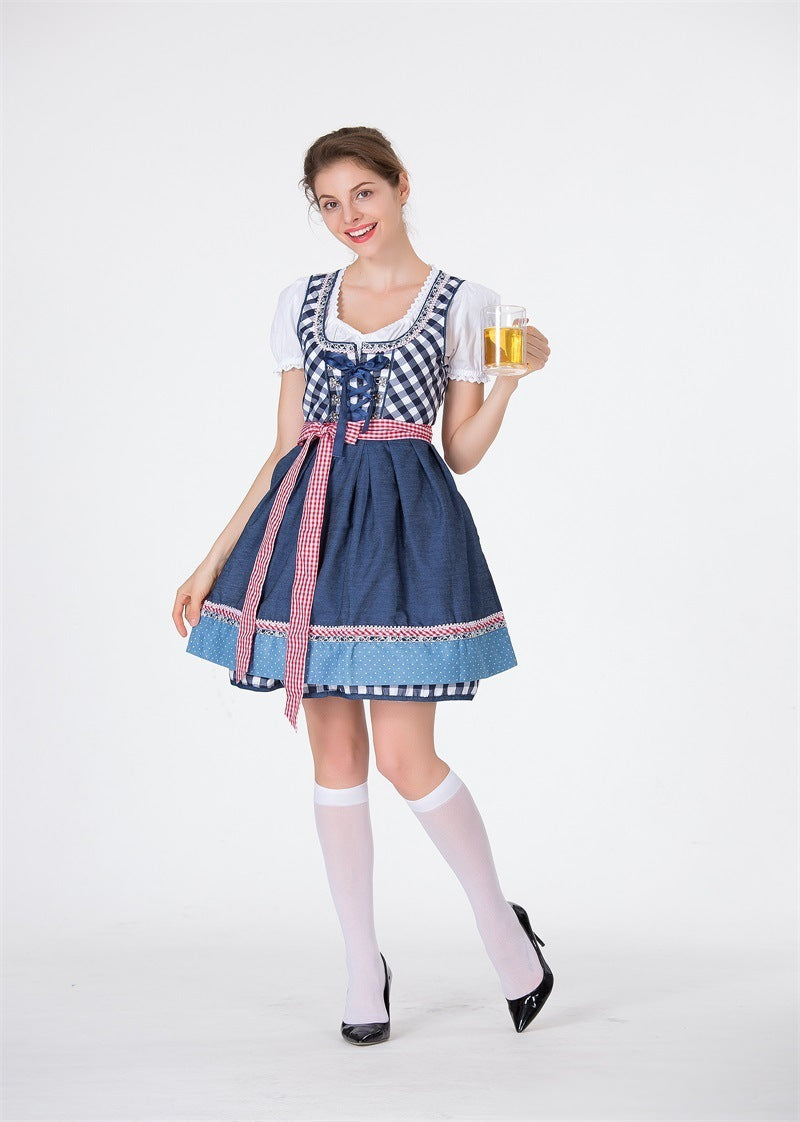 Dame Folkelig kjole Dirndl til Oktoberfest & folkefest - Traditionelt kostume i moderne stil
