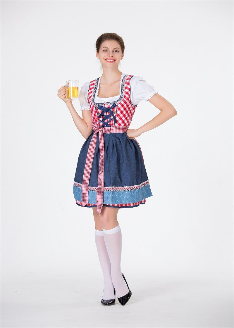 Dame Folkelig kjole Dirndl til Oktoberfest & folkefest - Traditionelt kostume i moderne stil