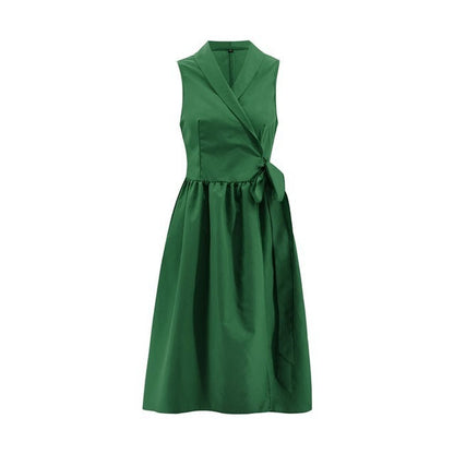 Jean – Robe midi décontractée sans manches avec ceinture