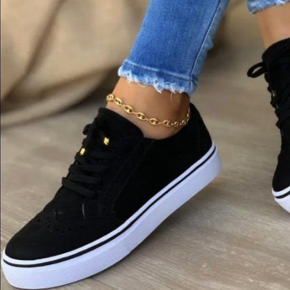 Scarpe casual da donna con dettagli brogue e plateau – Sneakers alla moda per tutti i giorni e streetstyle