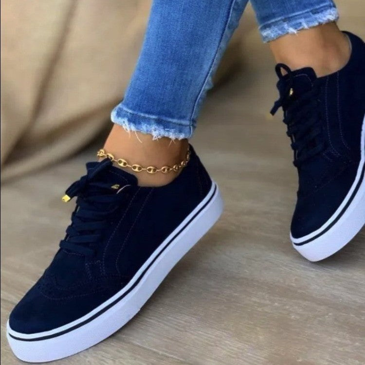 Scarpe casual da donna con dettagli brogue e plateau – Sneakers alla moda per tutti i giorni e streetstyle