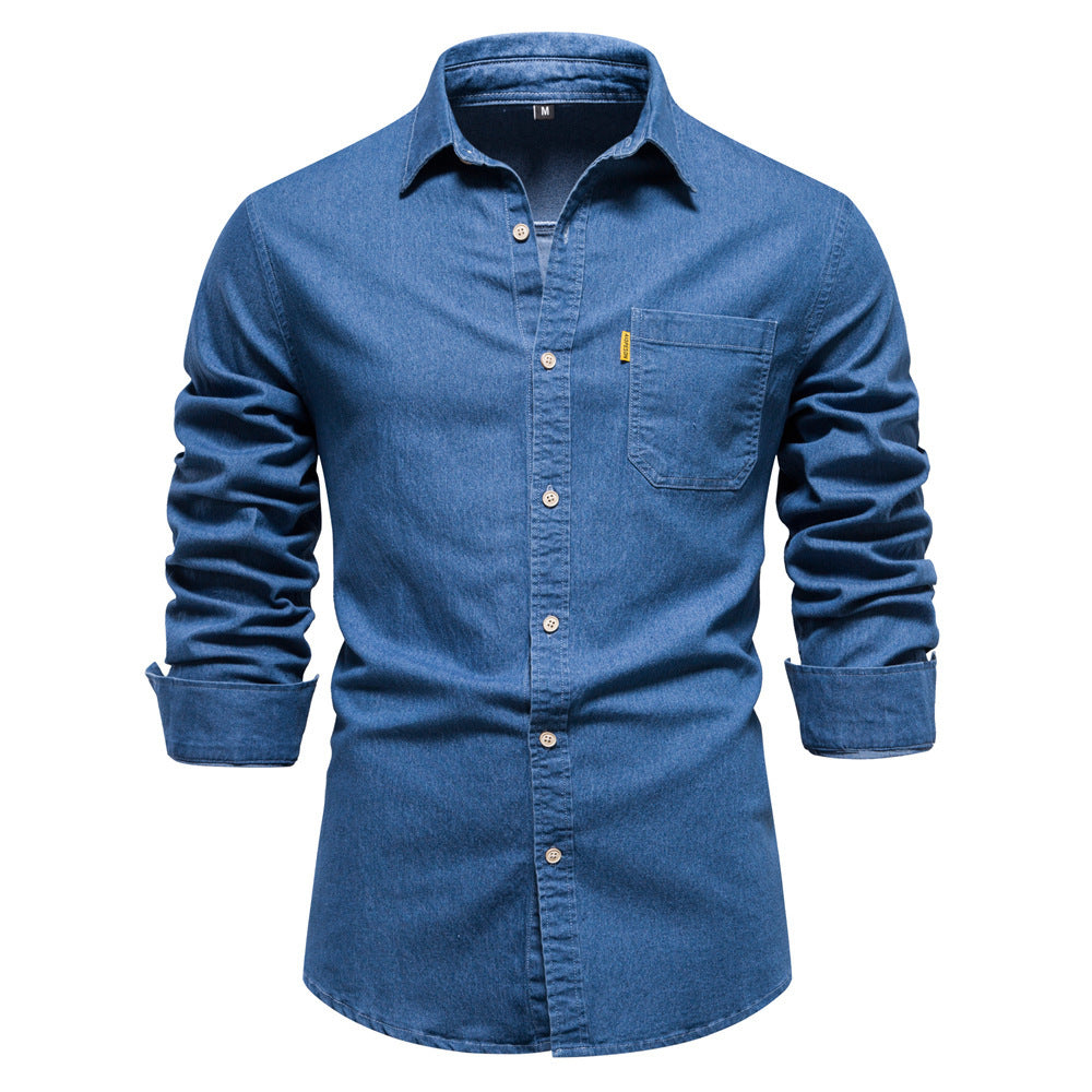 Keith – Mote avslappet denimskjorte uten stryking