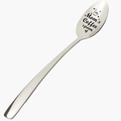 Cuillère à café personnalisée pour femmes – Cadeau pour maman, gravée avec « Cuillère à café de maman », accessoire élégant pour le petit-déjeuner et le plaisir