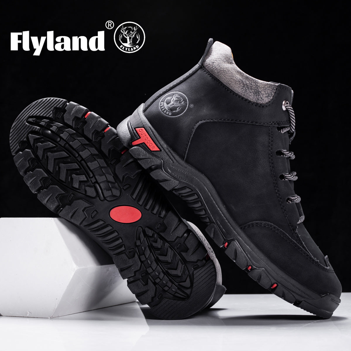 Herren Outdoor Stiefel Halbhoch mit Schnürung Blau