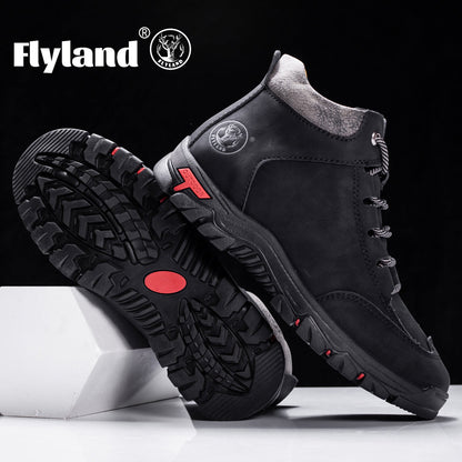 Herren Outdoor Stiefel Halbhoch mit Schnürung Blau
