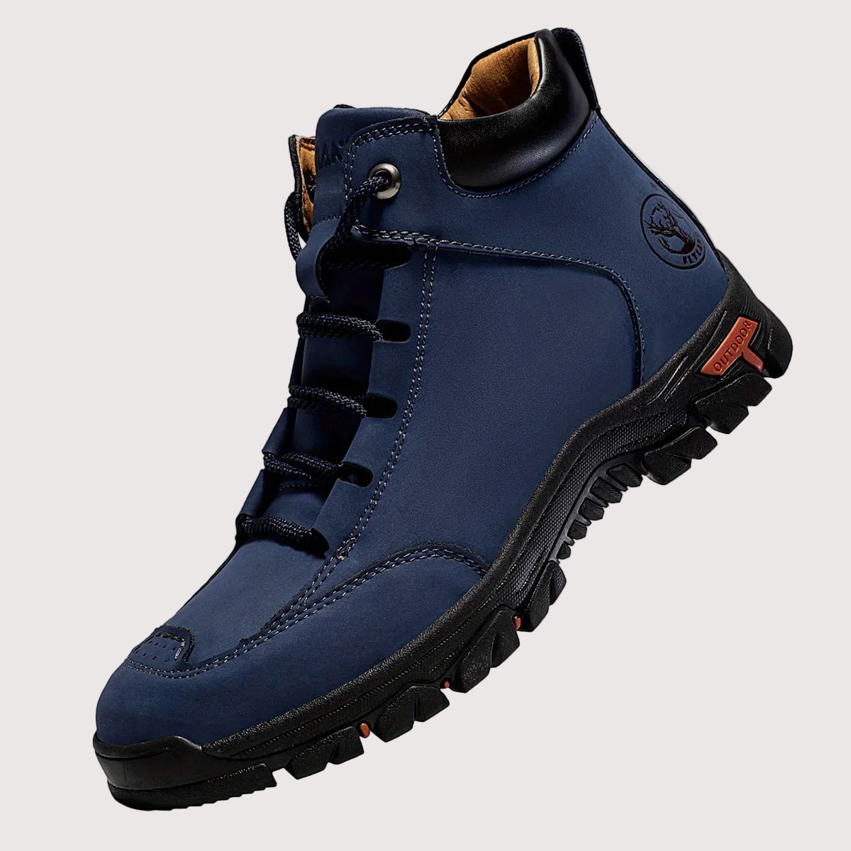Herren Outdoor Stiefel Halbhoch mit Schnürung Blau