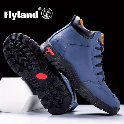 Herren Outdoor Stiefel Halbhoch mit Schnürung Blau