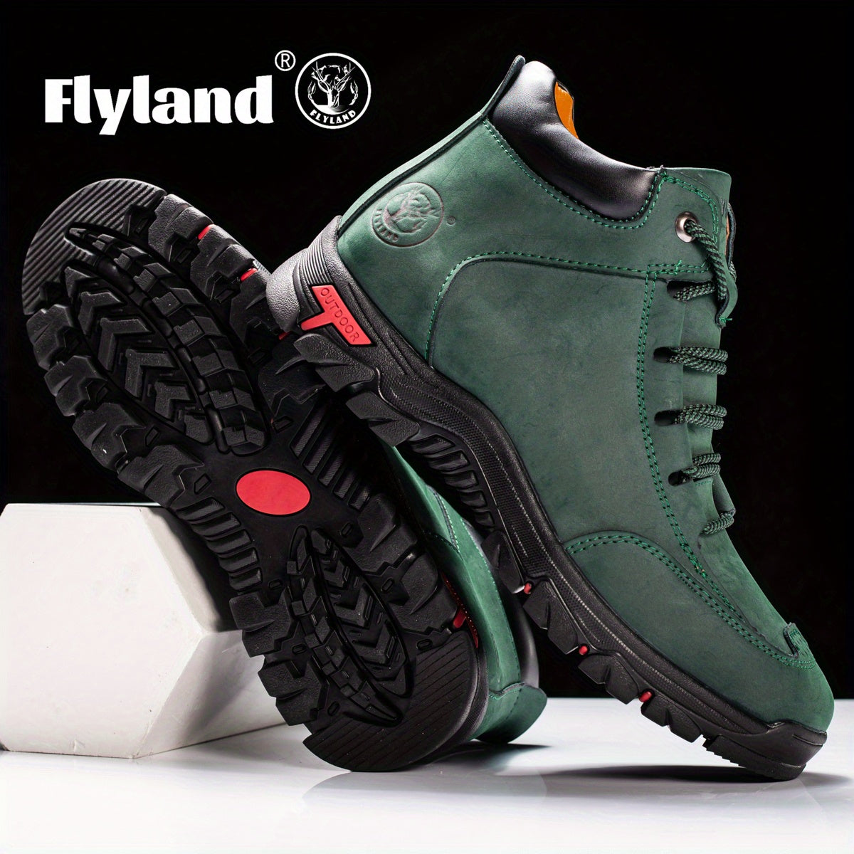 Herren Outdoor Stiefel Halbhoch mit Schnürung Blau