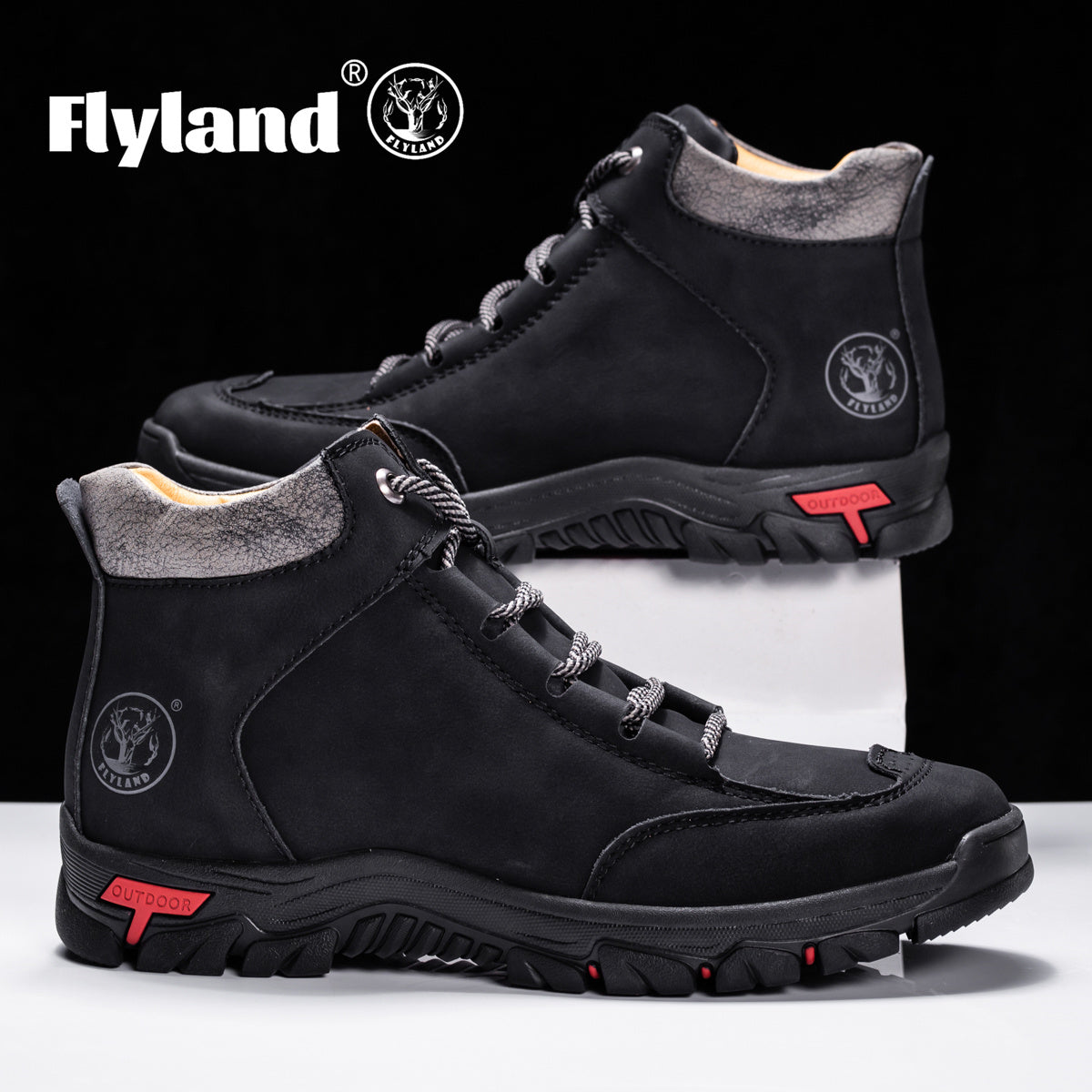 Herren Outdoor Stiefel Halbhoch mit Schnürung Blau