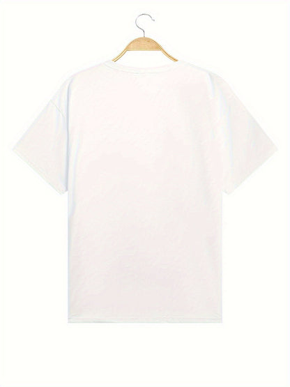 Dames T-shirt met hartprint en moderne vrijetijdslook – Perfect voor vakantie & dagelijks gebruik