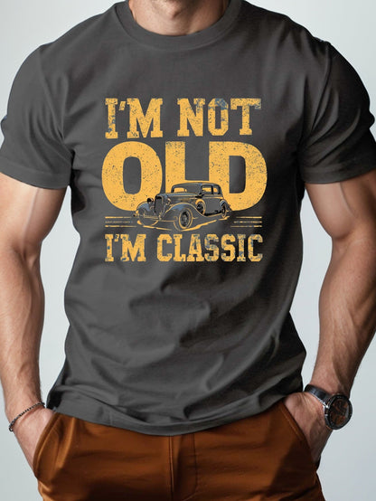 Maglietta Uomo Stile Vintage – Non sono vecchio, sono classico – Regalo divertente per appassionati di auto