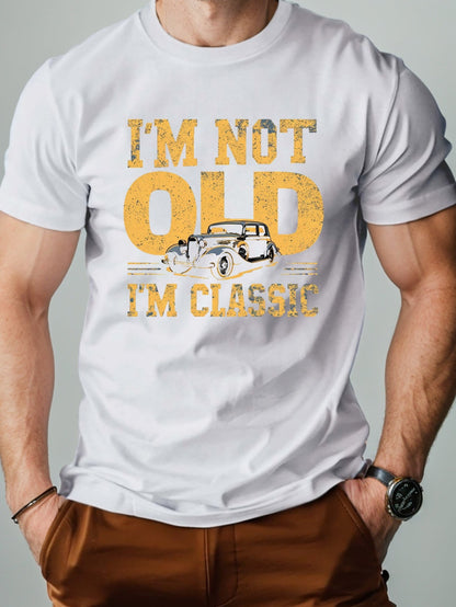 Maglietta Uomo Stile Vintage – Non sono vecchio, sono classico – Regalo divertente per appassionati di auto
