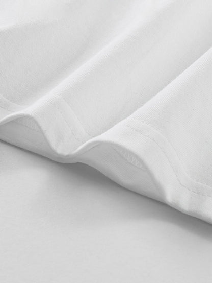 Herren Oversize Streetwear T-shirt med tecknad grafik och urban tryck – trendig fritidströja