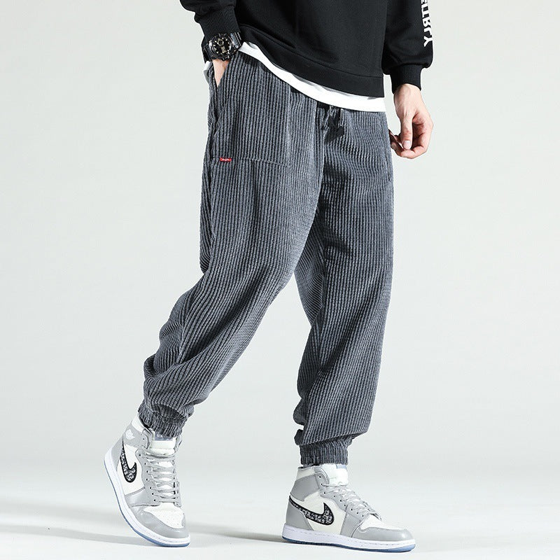 Tim – Heren corduroy broek met enkellastiek