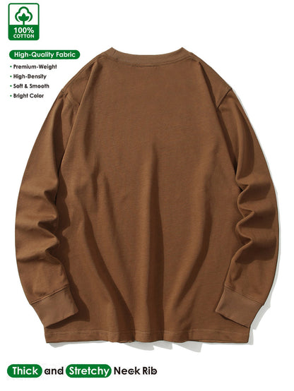 Maglia unisex a maniche lunghe, girocollo, casual