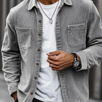 Bryce | Overshirt met lange mouwen, zakken en knopen voor heren