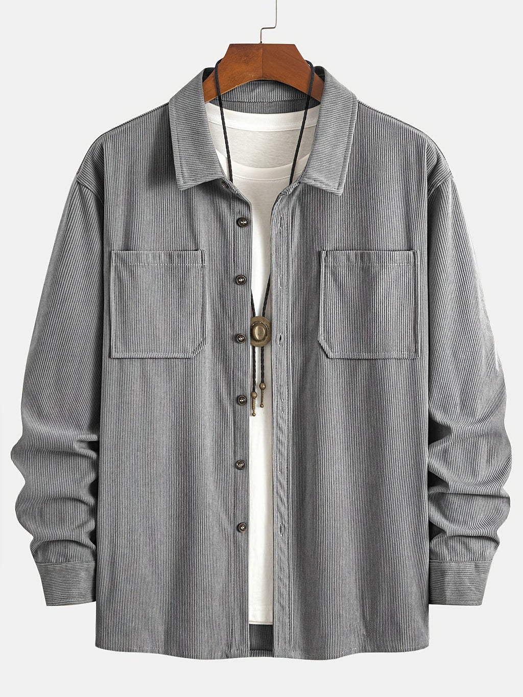 Bryce | Overshirt met lange mouwen, zakken en knopen voor heren