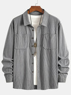Bryce | Overshirt met lange mouwen, zakken en knopen voor heren